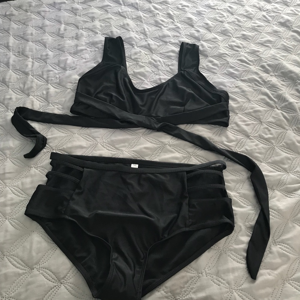 Black Sexy Strappy Two Piece